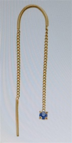 Single earring Dédié Woman in Yellow Gold Zaffiro ORD0140ZP;GI - ORD0140ZP;GI